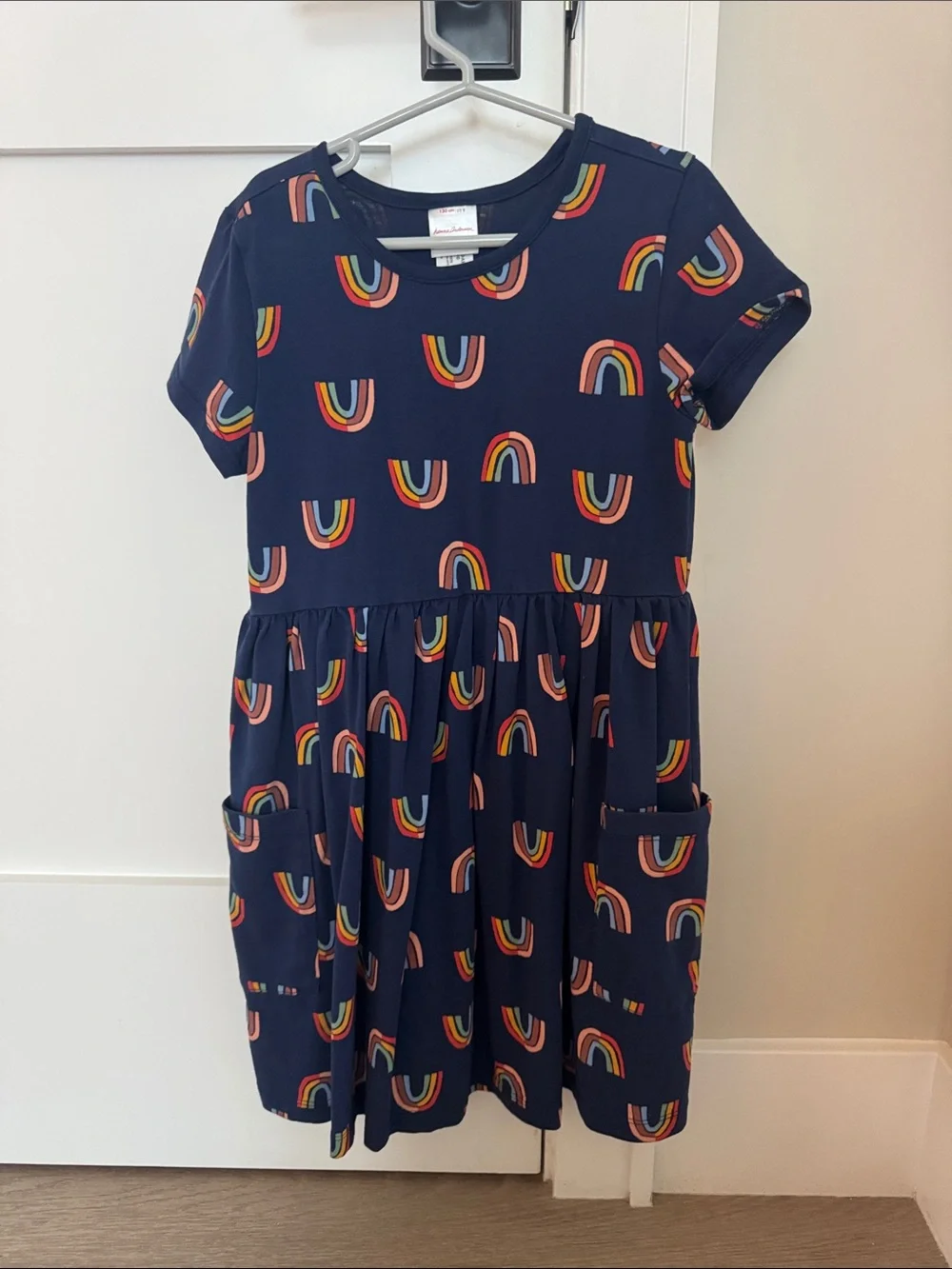 Hanna Andersson Navy Rainbow Pocket Dress